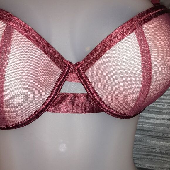 Youmita 38B Zinfandel Demi Mesh Push Up Bra NWT - Picture 4 of 8
